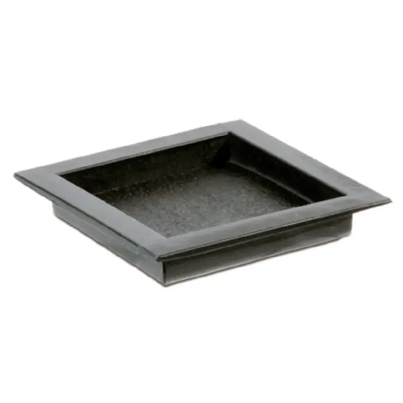 JB Prince R906 2-1/2 Inch Square Comatec Disposable Dish Black Plastic 200 Packs