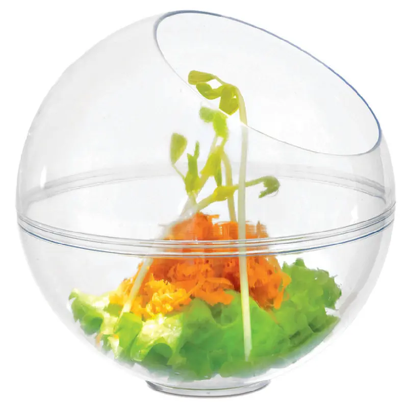 JB Prince R923 10 10 Oz Disposable Sphere Open Face Plastic Transparent