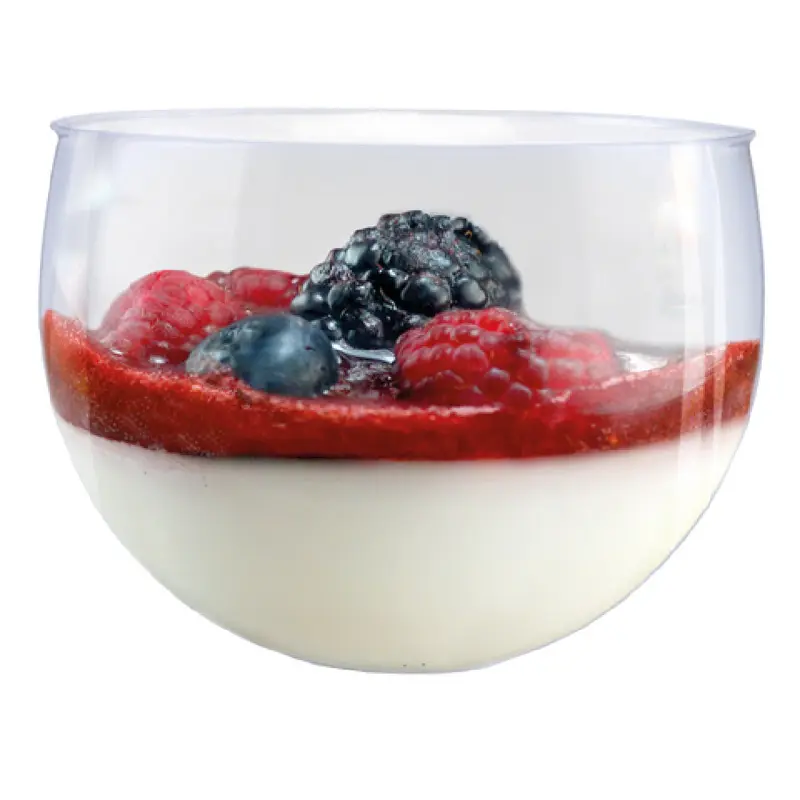 JB Prince RB111 6-3/4 Oz Comatec Disposable Loop Bowl Plastic Transparent 100 Packs