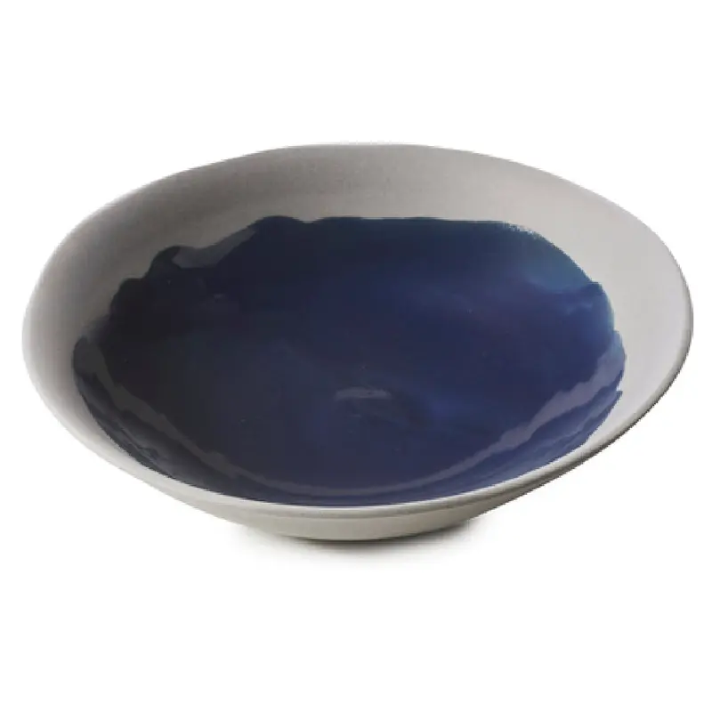 Revol 655429 33-3/4 oz. Coupe Plate Porcelain Indigo Blue 9-1/2 Inch