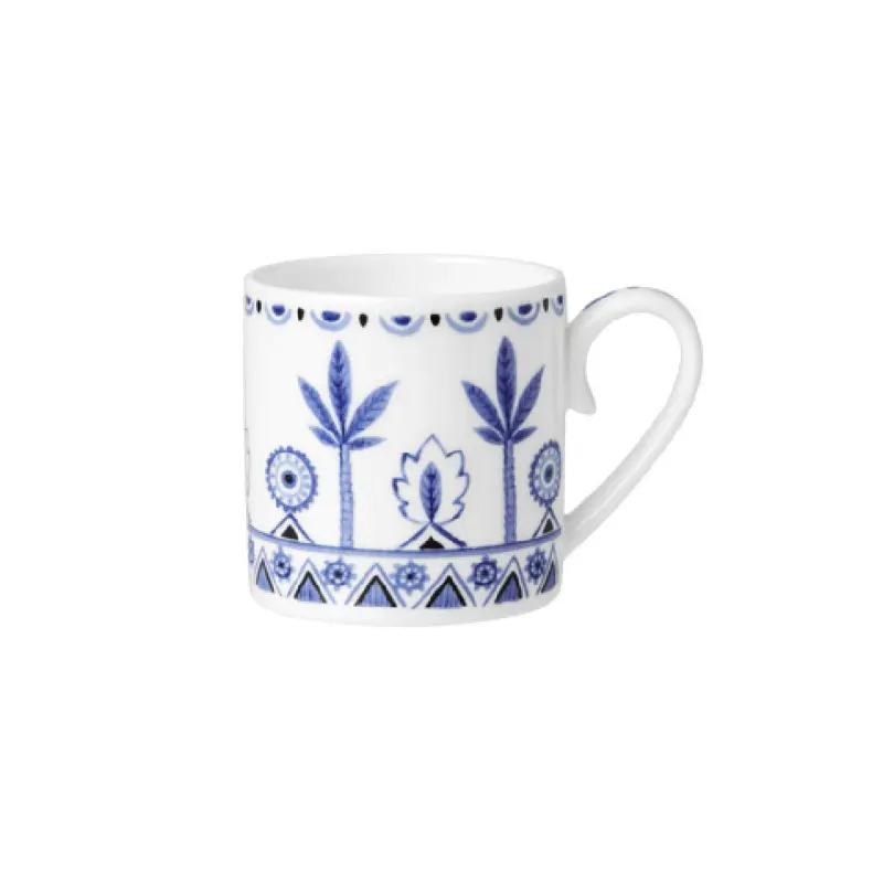 Steelite 82124AND0112V2 3.5 Oz Bone China Coffee Can Sultans Garden Blue