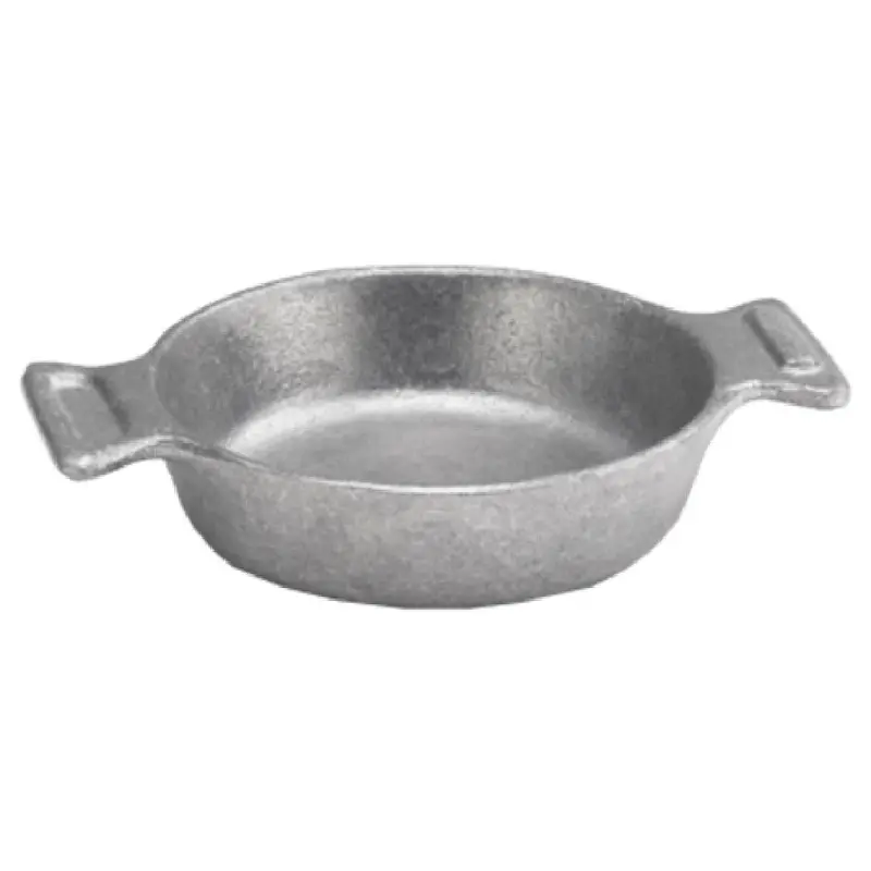 Tablecraft CW4042BR 10 Oz Mini Server Cold Holding Round Double Handled Cast Aluminum Brown