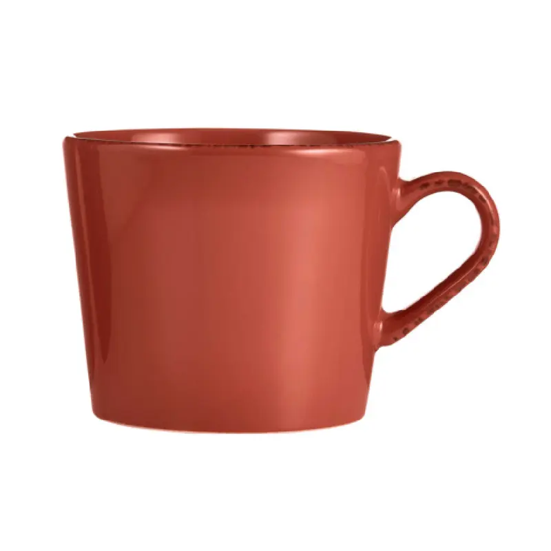 Libbey FH-518R 9 Oz Cup Porcelain Barn Red Glazed Scratch Resistant 36 Packs