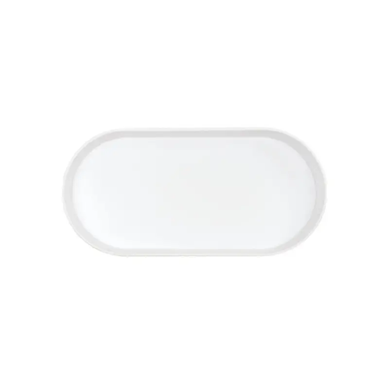 Cal Mil 22501-1612-15 12 Quart Deep Bowl with Raised Rim Oval White Plastic