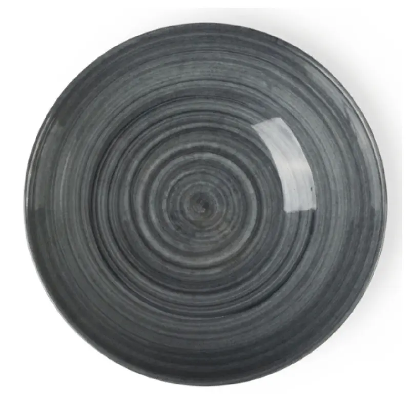 Bon Chef 54107-GR 15 Oz Round Brushstrokes Coupe Bowl Melamine Gray