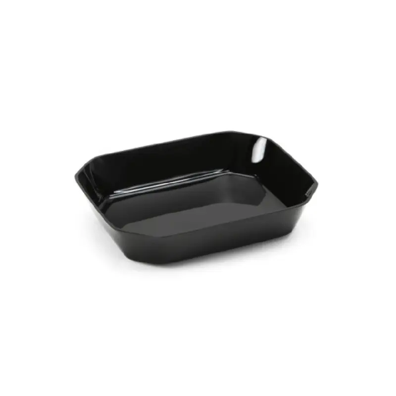 Steelite DFBCC10810 10 Inch Rectangular Bowl 2 Quart Black Acrylic 6 Bundles