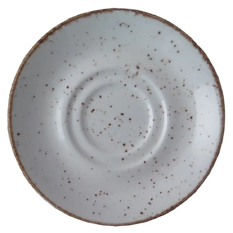 Tableware Solutions USA 51RUS007-01 5-3/4 Inch Diameter Double-well Saucer White