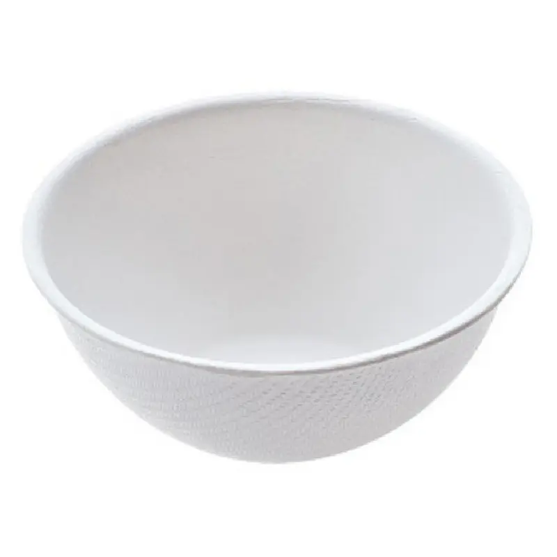 Tableware Solutions USA Q2036 2-5/6 Inch Round Disposable Bowl Biodegradable White