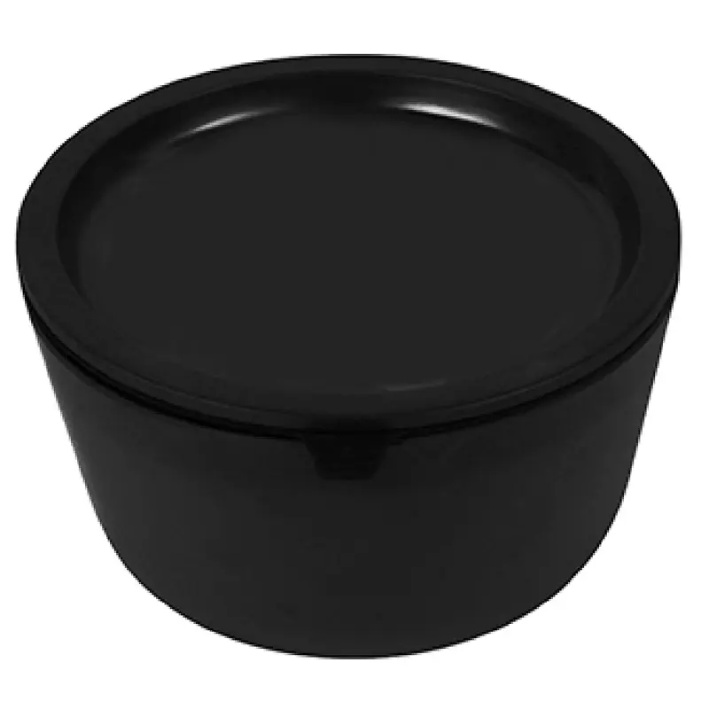 BauscherHepp TB1225 18-1/2 oz Pot Round with Lid Dishwasher Safe Melamine Black