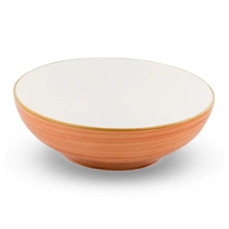 Bon Chef 2060003P-O 8 Inch Tavola Coupe Bowl Orange Alumina Vitrified