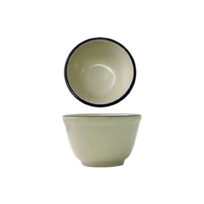 International Tableware SY-4 7-1/4 Oz Bouillon Cup Ceramic Round Scalloped American White