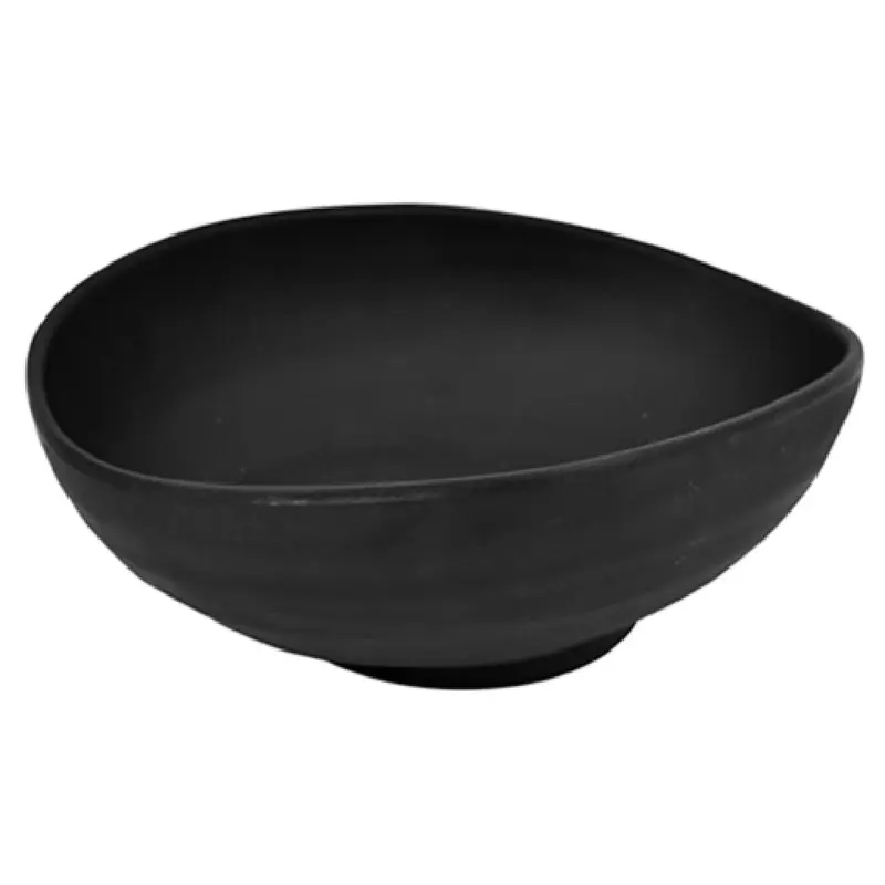 BauscherHepp TB4705 40-9/16 Oz. Freeform Bowl Melamine Black Chip Stain Resistant