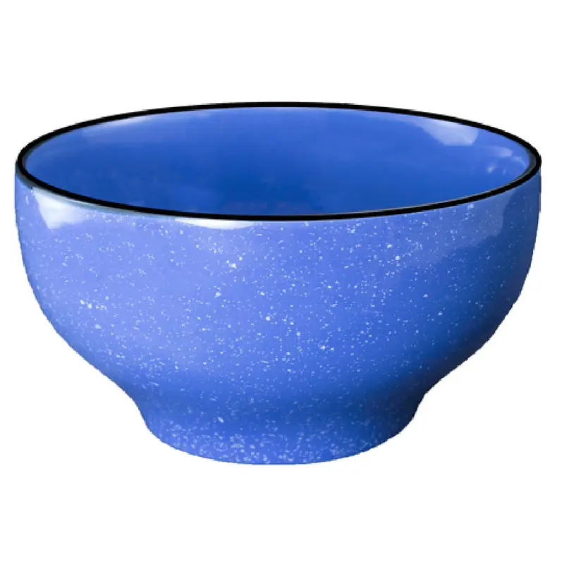 International Tableware CF-45 144 Oz Bowl Footed Rolled Edge Ceramic Speckle Blue