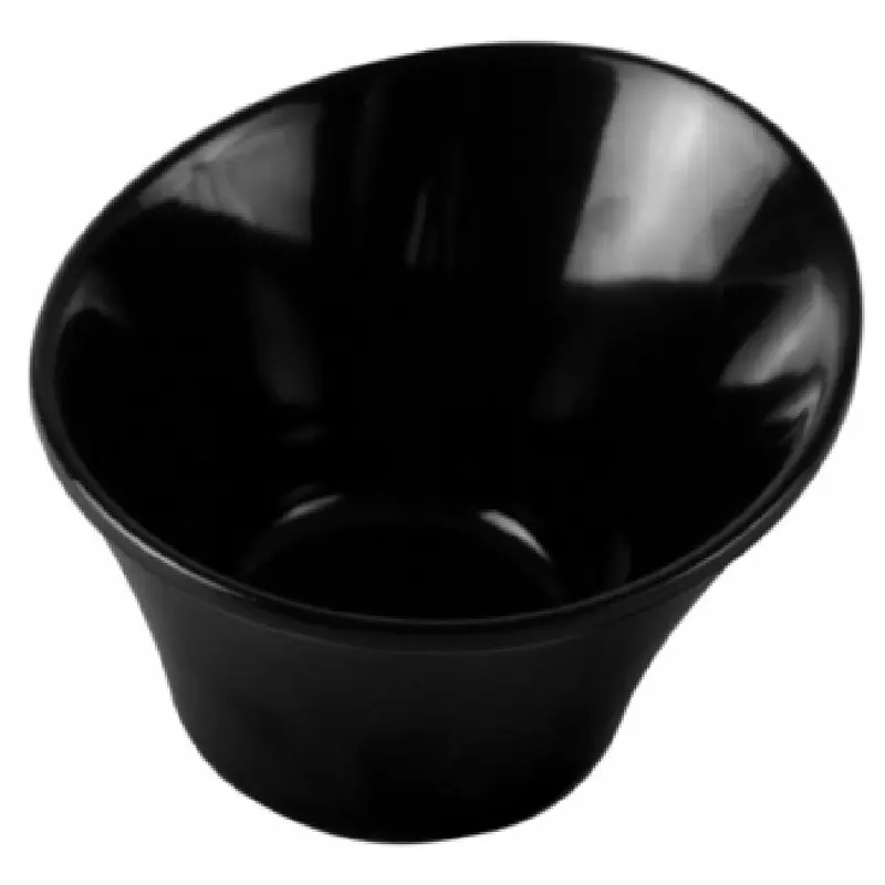 BauscherHepp TB1541 4 Oz Reef Collection Bowl Round Slanted Melamine Black
