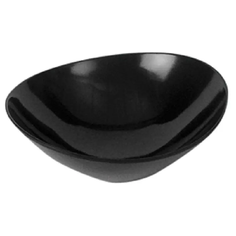 BauscherHepp TB6003 11 Oz Black Ellipse Bowl Freeform Stackable Melamine