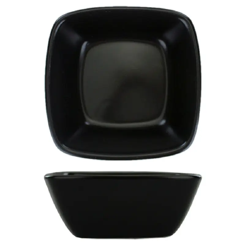 International Tableware QP-31-MB 6 Oz Fruit Dish Square Porcelain Matte Black