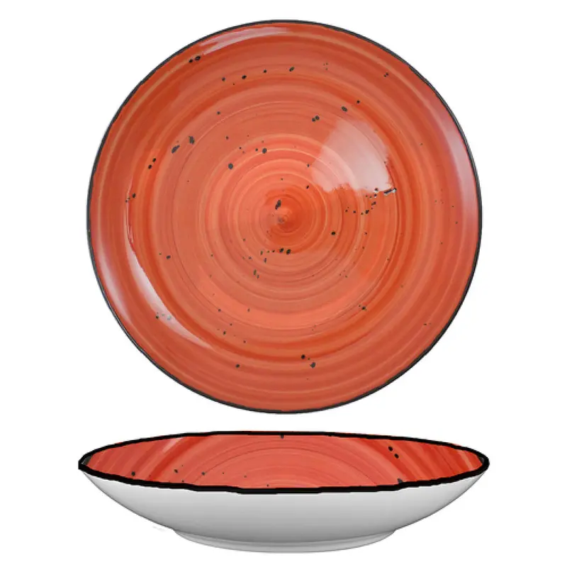 International Tableware RT-110-RU 46 Oz Pasta Bowl Round Ceramic Ruby