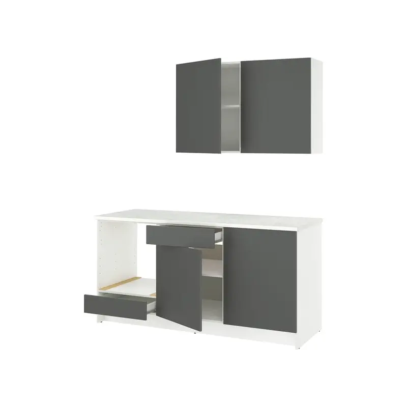 KNOXHULT kitchen, dark grey, 180x61x220 cm