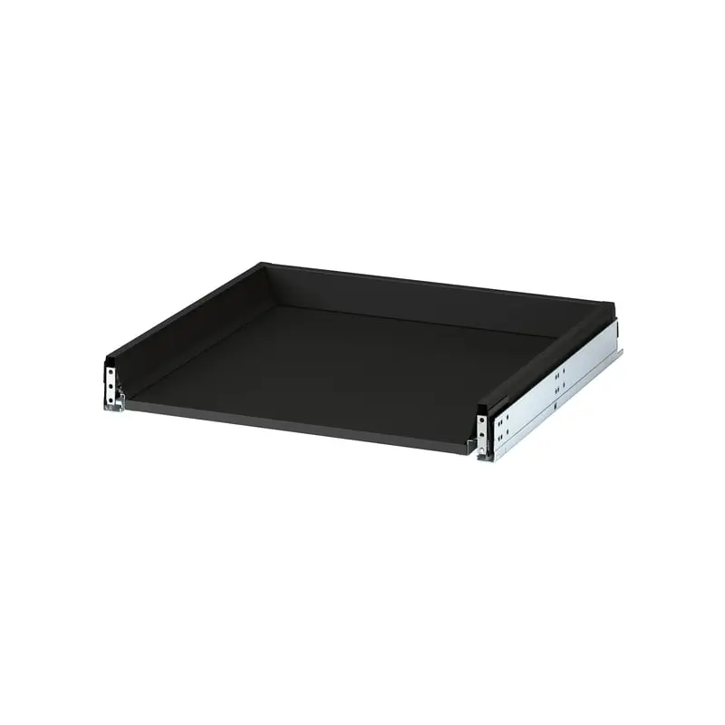 KNIVSHULT drawer, low, dark grey, 60x60 cm