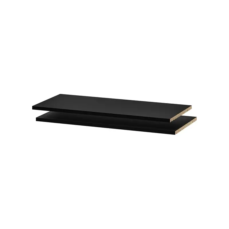 UTRUSTA shelf, black-grey, 80x37 cm