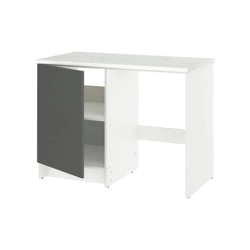 KNOXHULT base cabinet with door and niche, dark grey, 120x61x91 cm