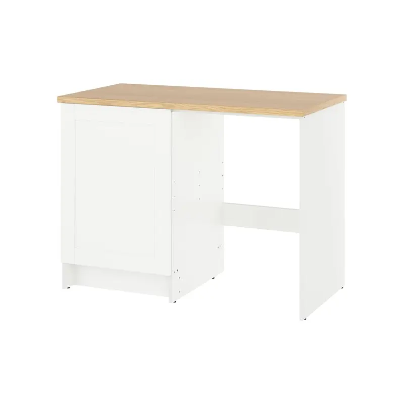 KNOXHULT base cabinet with door and niche, white frame, 120x61x91 cm