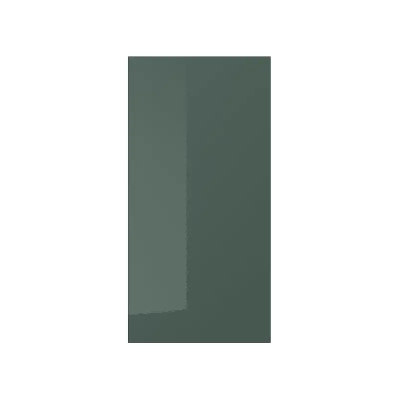 KALLARP door, high-gloss dark grey-green, 40x80 cm
