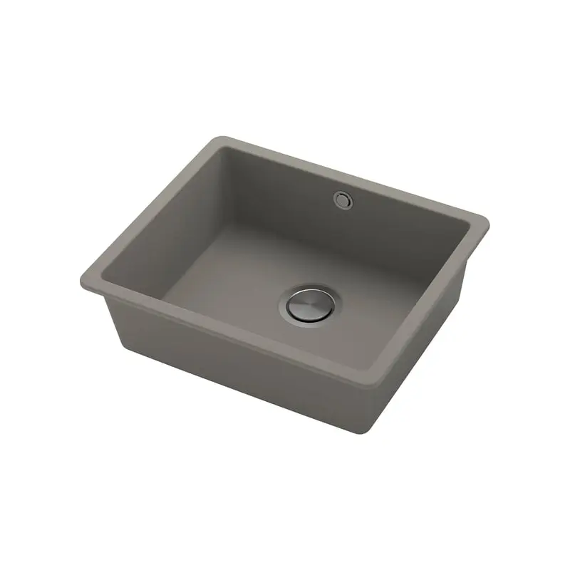 KILSVIKEN inset sink, 1 bowl, grey-beige quartz composite, 56x46 cm