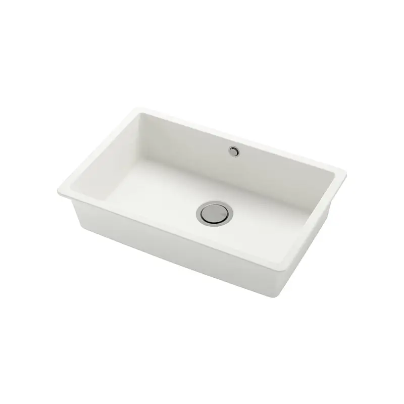 KILSVIKEN inset sink, 1 bowl, white quartz composite, 72x46 cm