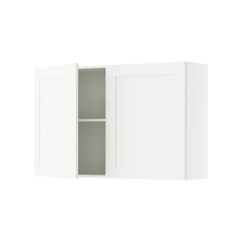 KNOXHULT wall cabinet with doors, white frame, 120x75 cm