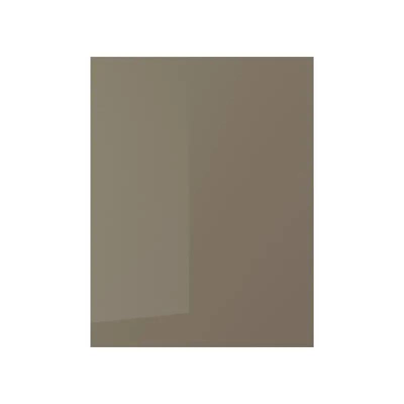 VOXTORP cover panel, high-gloss dark grey-brown, 62x80 cm