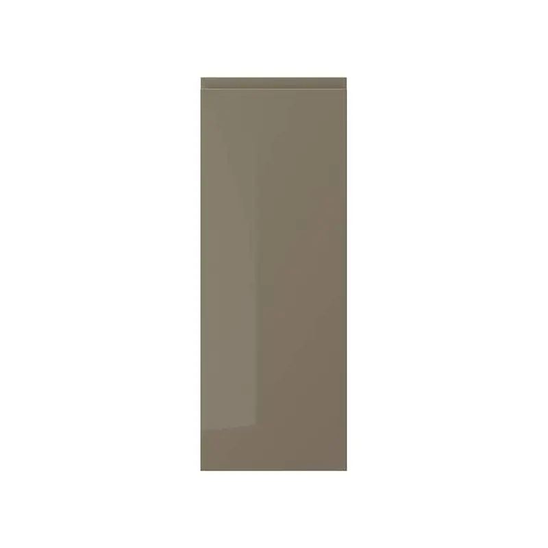 VOXTORP door, high-gloss dark grey-brown, 30x80 cm