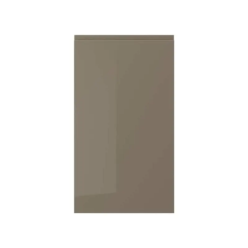 VOXTORP front for dishwasher, high-gloss dark grey-brown, 45x80 cm
