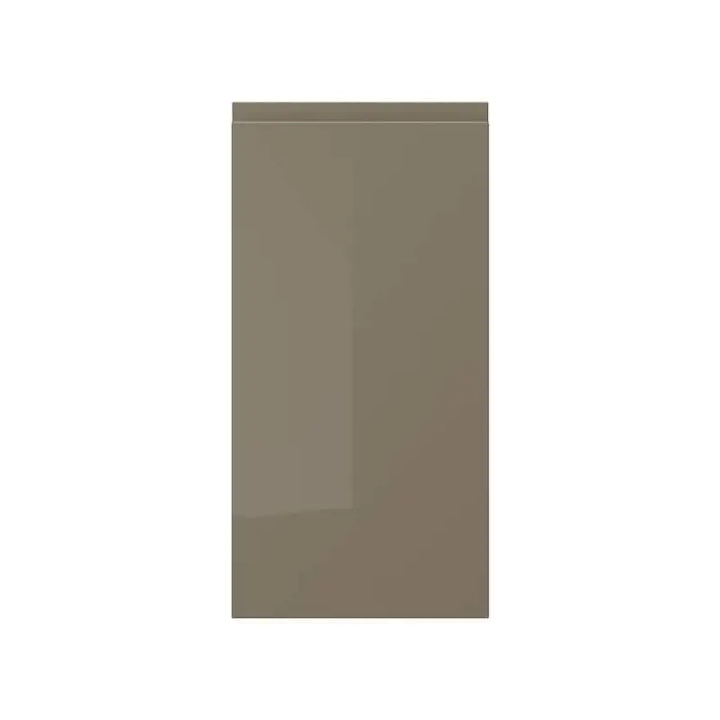 VOXTORP door, high-gloss dark grey-brown, 30x60 cm