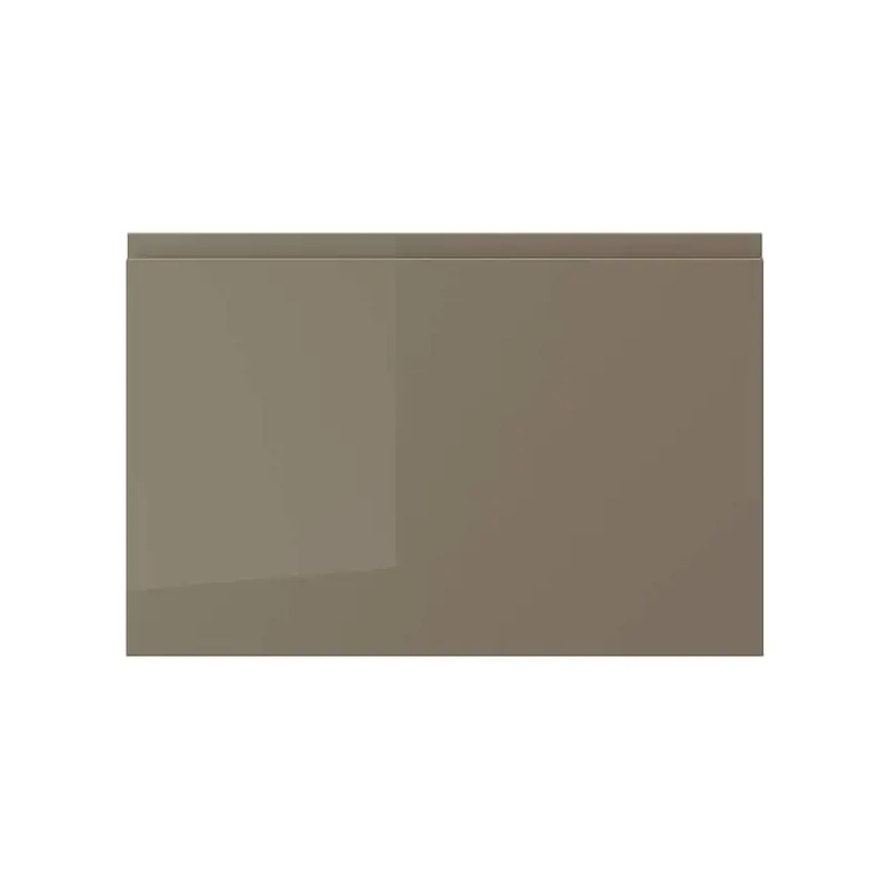 VOXTORP drawer front, high-gloss dark grey-brown, 60x40 cm