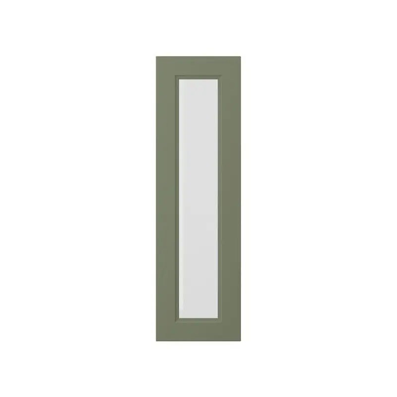 AXSTAD glass door, grey-green, 30x100 cm
