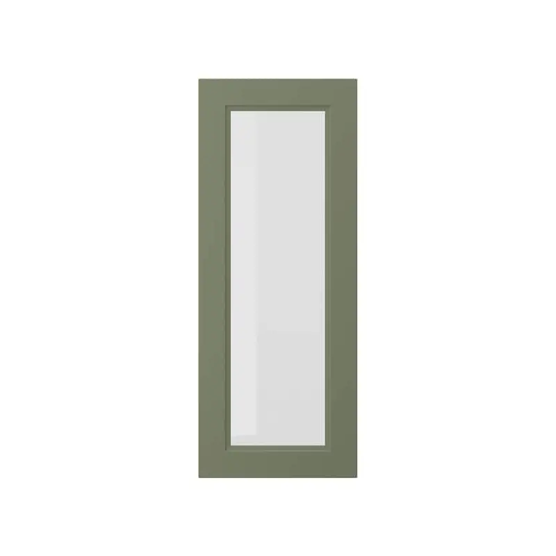 AXSTAD glass door, grey-green, 40x100 cm