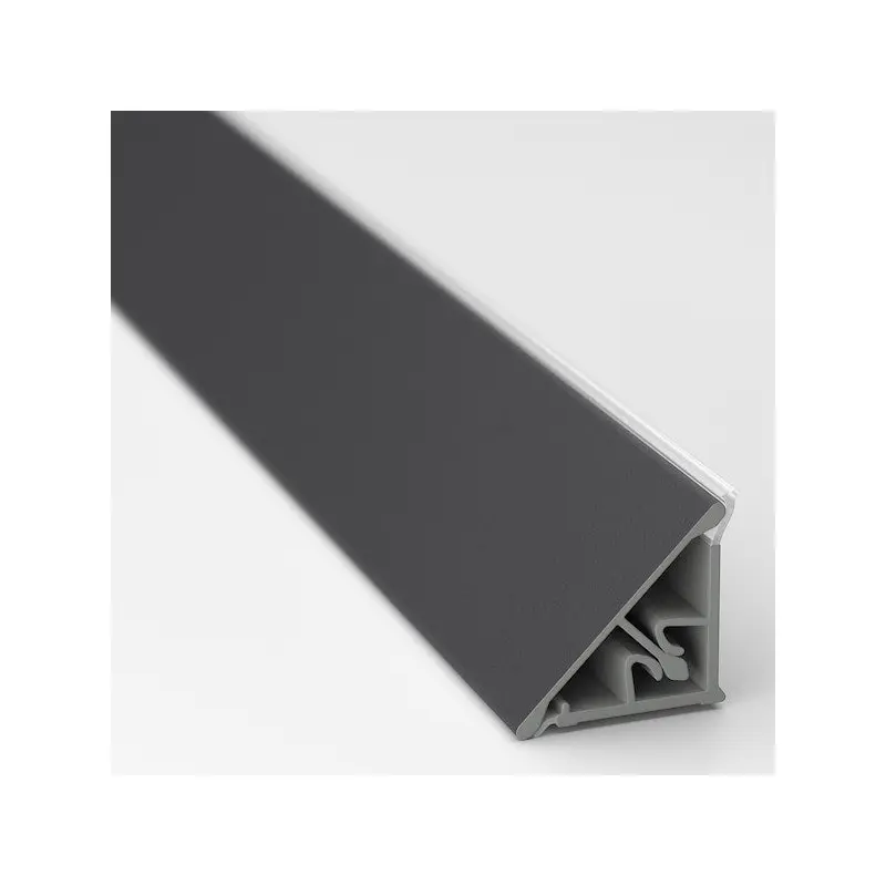 BASKETORP wall finishing strip, anthracite/aluminium