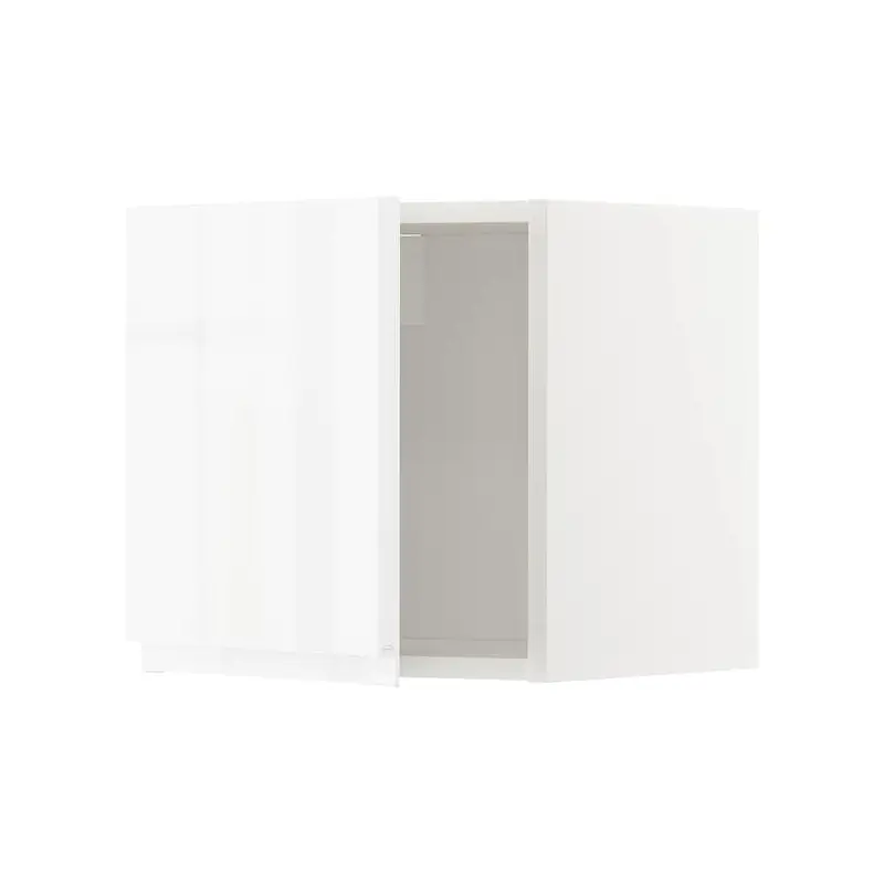 METOD wall cabinet, white/Voxtorp high-gloss/white, 40x40 cm