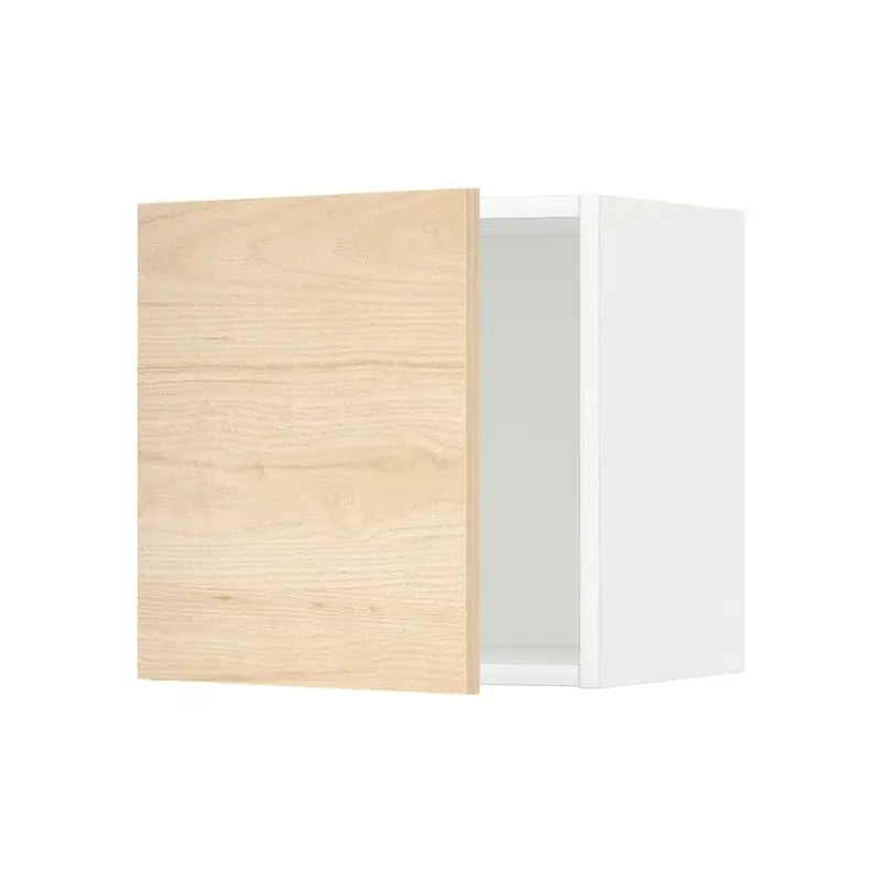 METOD wall cabinet, white/Askersund light ash effect, 40x40 cm