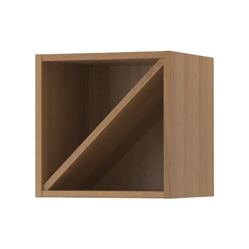 VADHOLMA wine shelf, brown/stained ash, 40x37x40 cm