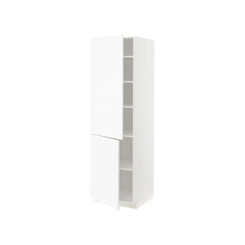 METOD high cabinet with shelves/2 doors, Width: 60.0 cmDepth: 61.9 cmHeight: 208.0 cmFrame depth: 60.0 cmFrame height: 200.0 cm