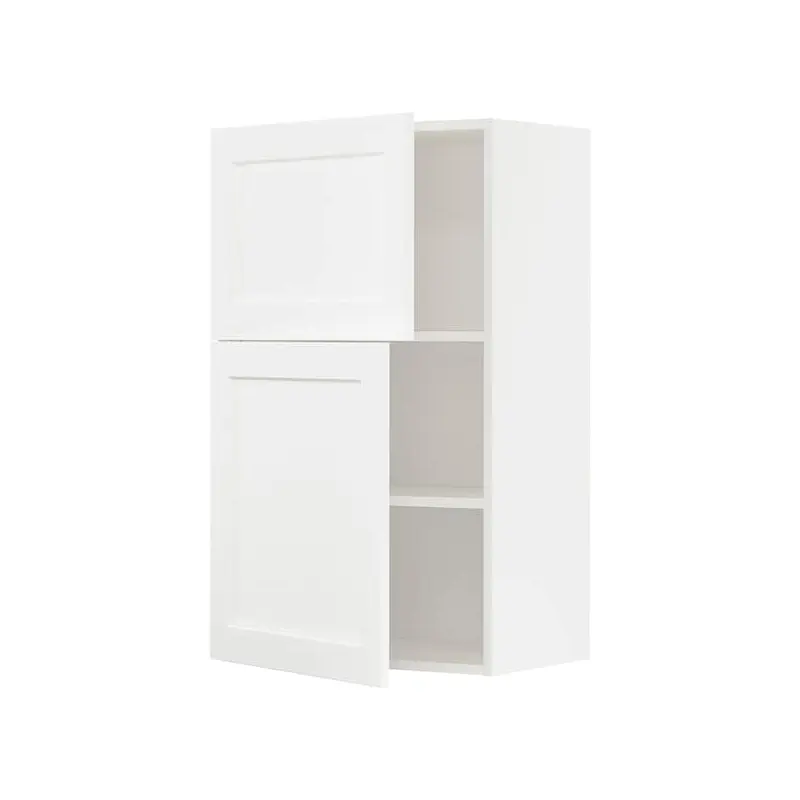 METOD wall cabinet with shelves/2 doors, white Enkping/white wood effect, 60.0x100.0x38.9 cm