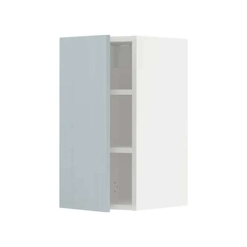 METOD wall cabinet with shelves, white/Kallarp light grey-blue, 30x60 cm