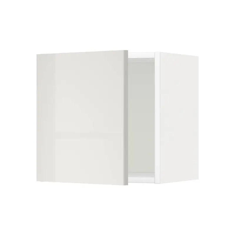 METOD wall cabinet, white/Ringhult light grey, 40.0x40.0x38.8 cm