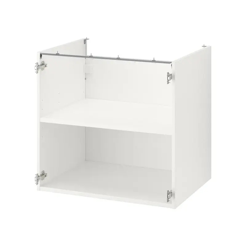ENHET base cb w shelf, white, 80x60x75 cm