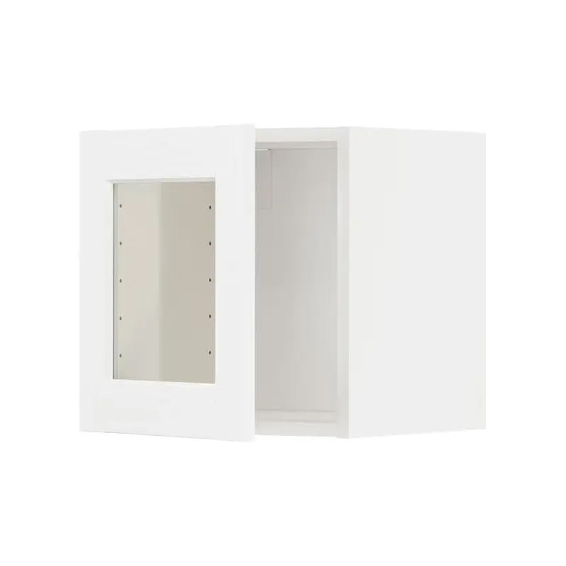 METOD wall cabinet with glass door