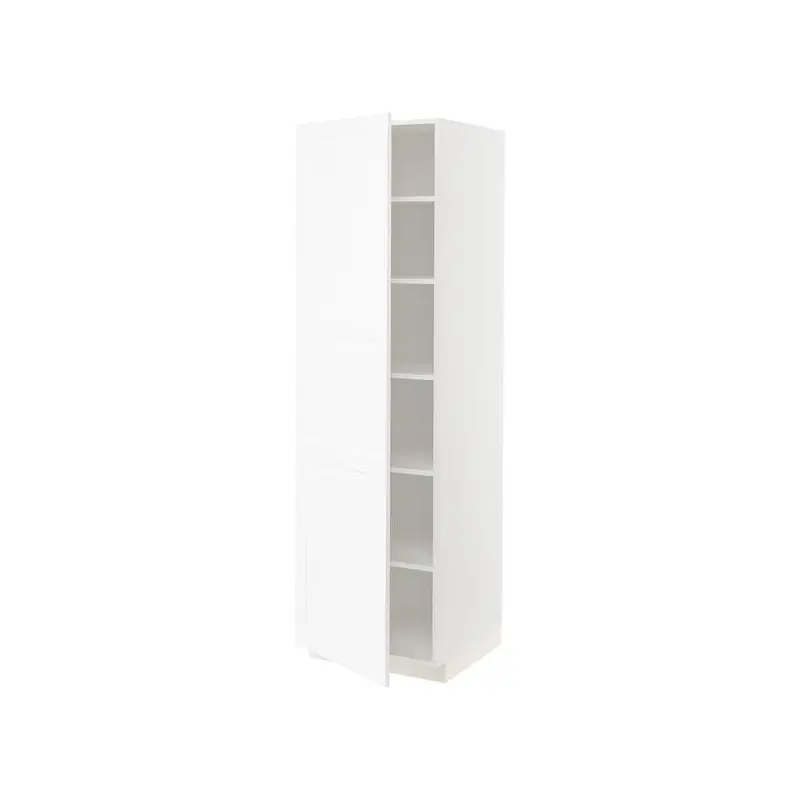 METOD high cabinet with shelves, white Enkping/white wood effect, 60x60x200 cm