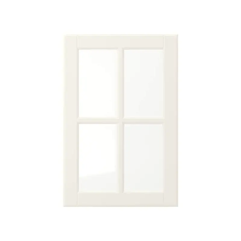 BODBYN glass door, off-white, 40x60 cm