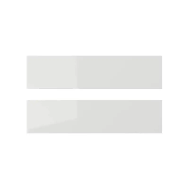 RINGHULT drawer front, high-gloss light grey, 40x10 cm